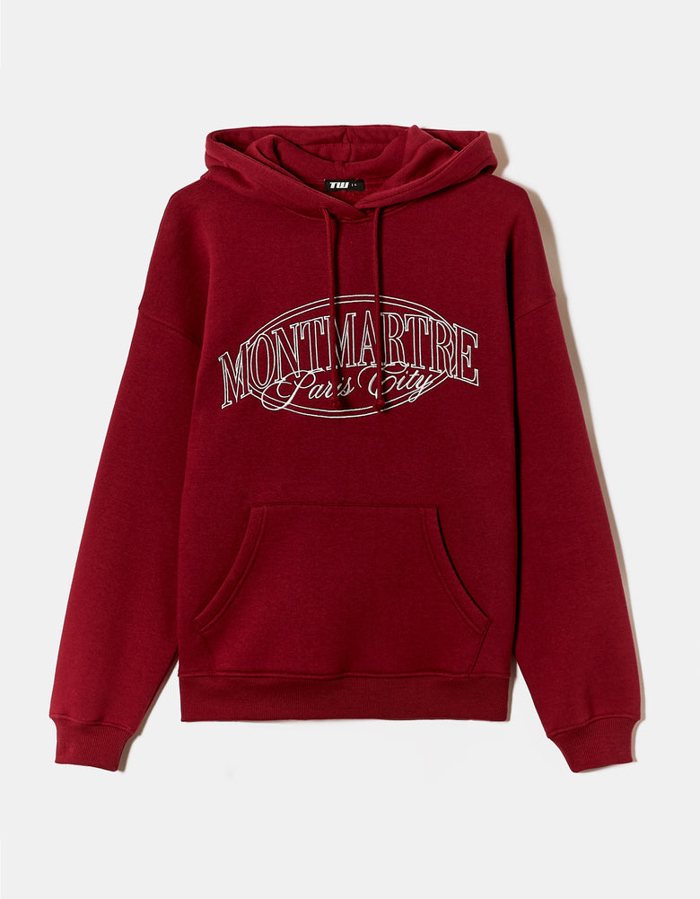 Varsity Oversize Hoodie | Red