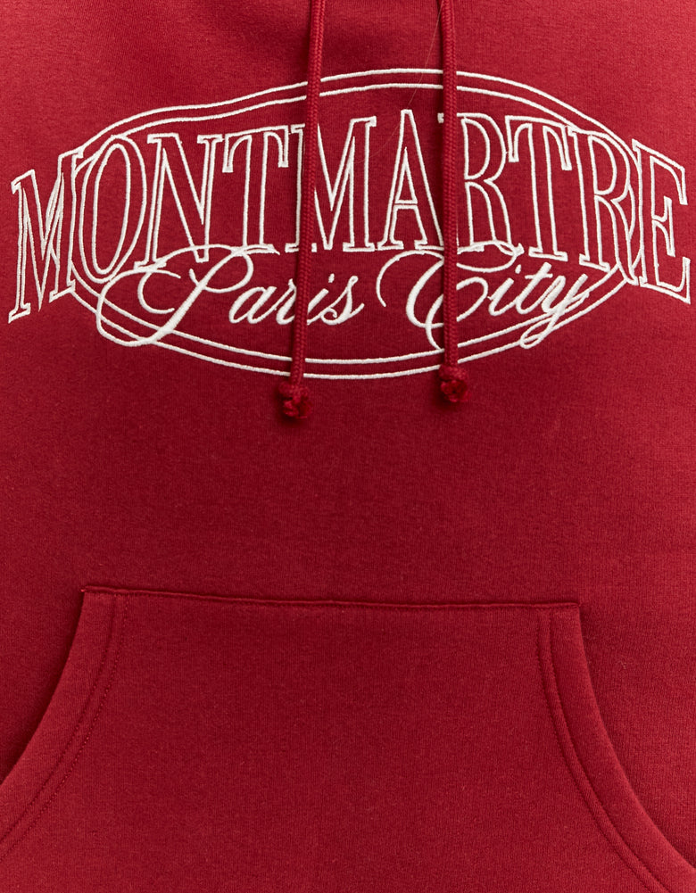 Varsity Oversize Hoodie | Red