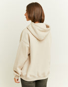 Oversized Sweatshirt with Front Print | Beige