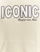Oversized Sweatshirt with Front Print | Beige