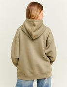 Oversized Sweatshirt with Print | Green