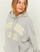 Oversized Sweatshirt with Print | Grey