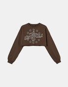 Cropped Sweatshirt | Brown
