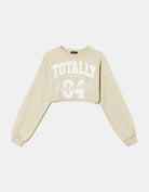 Cropped Sweatshirt | Beige