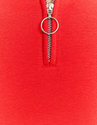 Zip Up Cropped Sweatshirt | Red