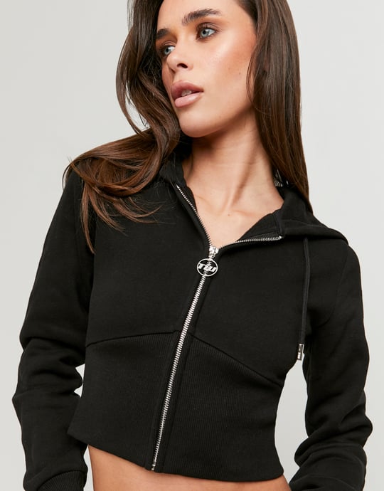 Zip Up Hoodie | Black