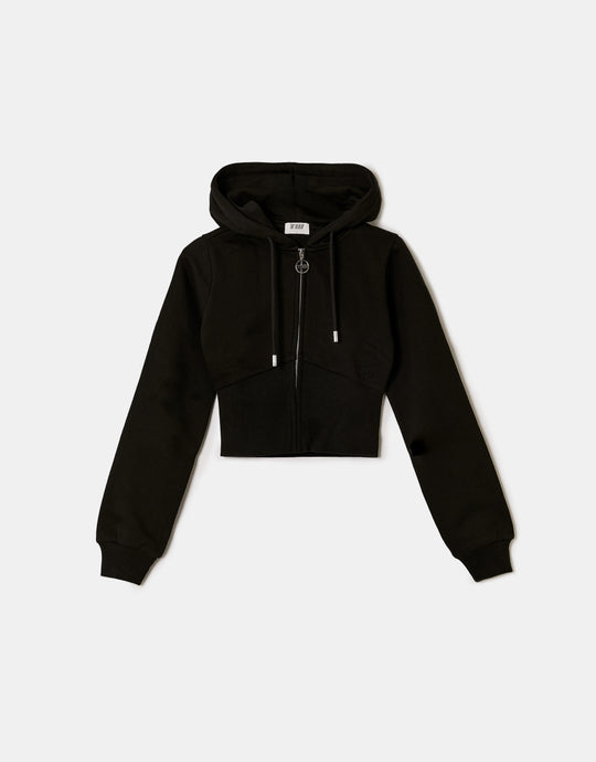Zip Up Hoodie | Black