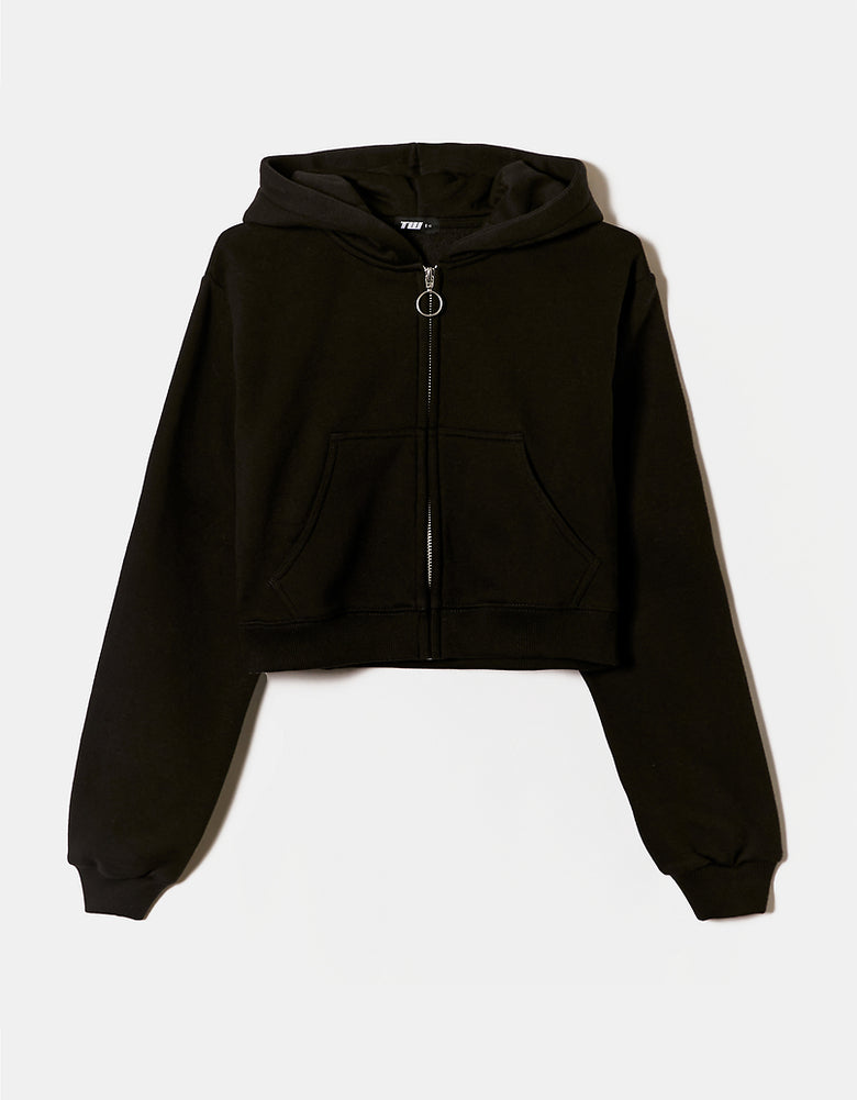 Cropped Hoodie | Black