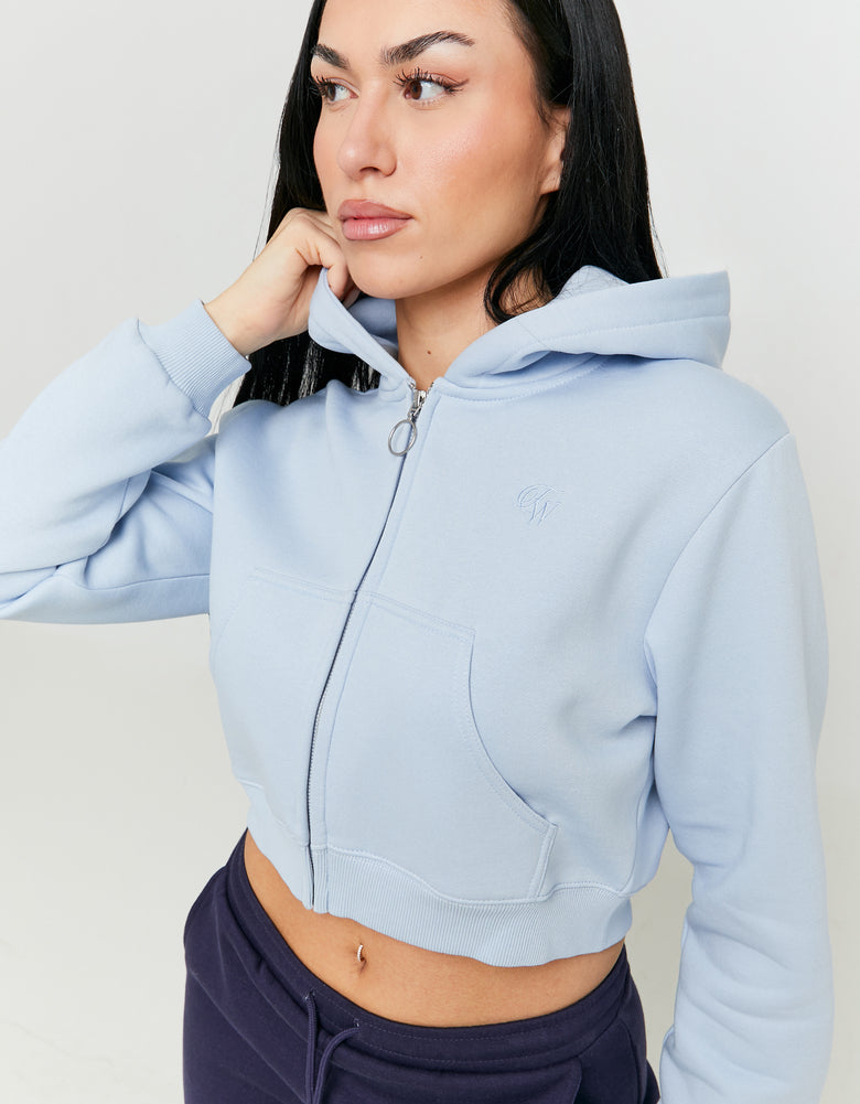 Cropped Hoodie | Blue