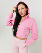 Cropped Hoodie | Pink