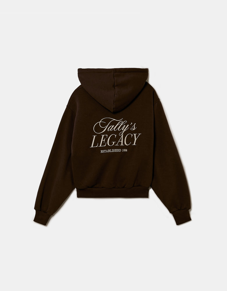 hoodie with embroidery | Brown