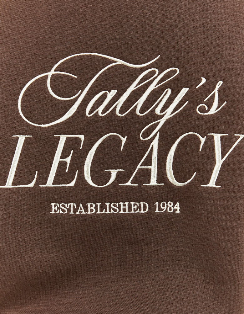 hoodie with embroidery | Brown