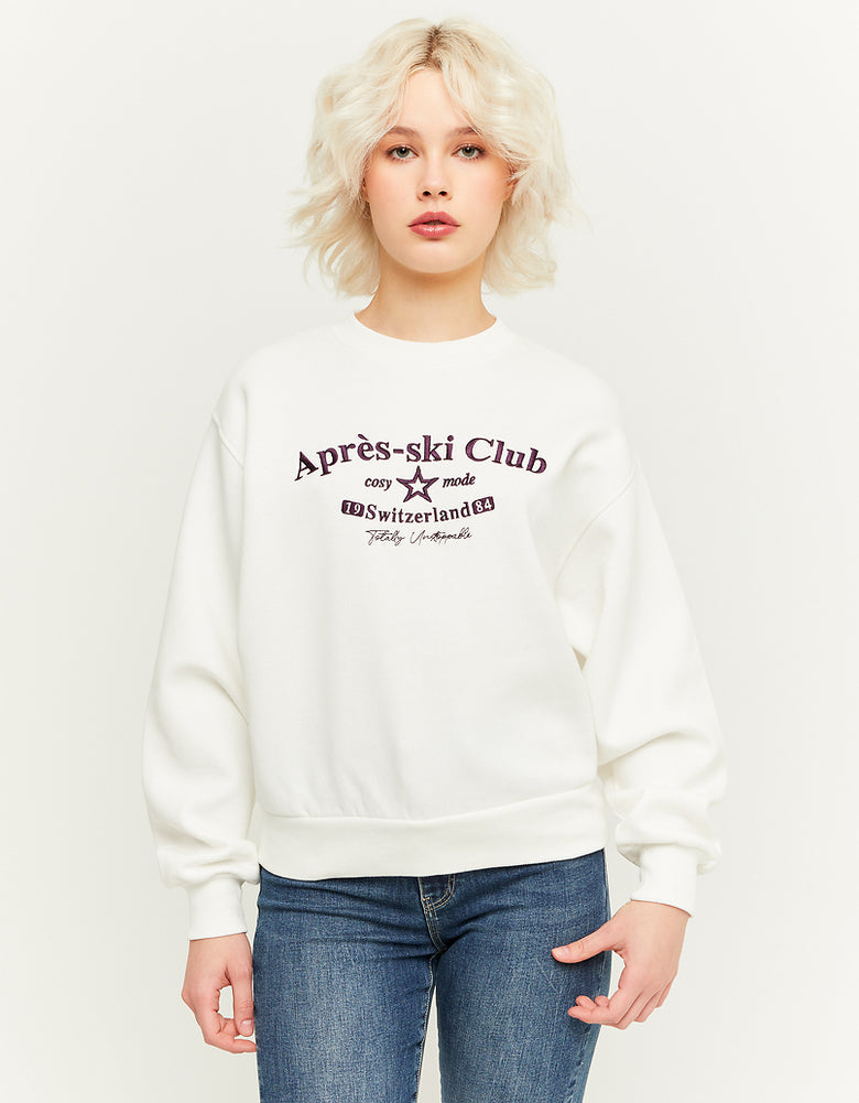 Oversize Printed Sweatshirt | Off white