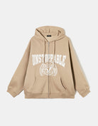 Zip Up Oversize Hoodie | Beige