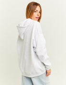 Oversized Sweatshirt with Print | Grey Heather