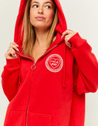 Oversized Sweatshirt with Print | Red