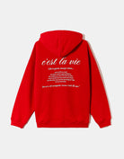 Oversized Sweatshirt with Print | Red