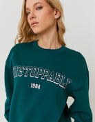 Sweatshirt with Graphic Detail | Green