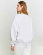 Oversize Sweatshirt with Patch Embroidery | Grey