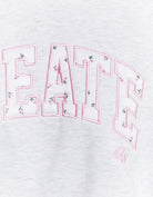 Oversize Sweatshirt with Patch Embroidery | Grey