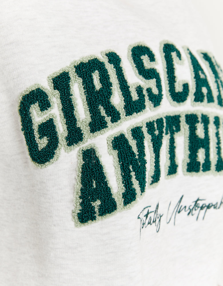 Oversized Printed Sweatshirt | Grey
