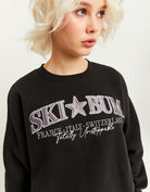 Oversize Printed Sweatshirt | Black