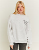 Oversize Printed Sweatshirt | Grey