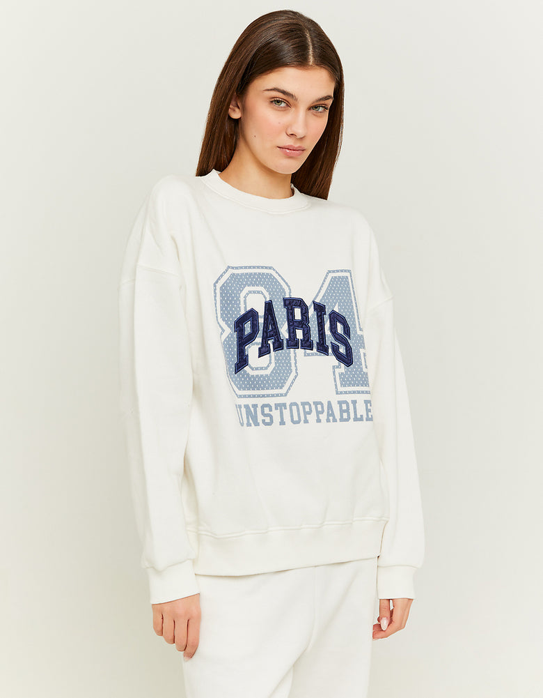 Oversize Printed Sweatshirt | Off White