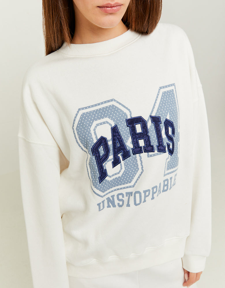 Oversize Printed Sweatshirt | Off White