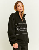Sweatshirt with Print | Black