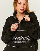 Sweatshirt with Print | Black