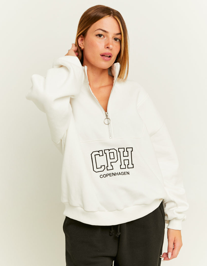 Sweatshirt with Print | Off White