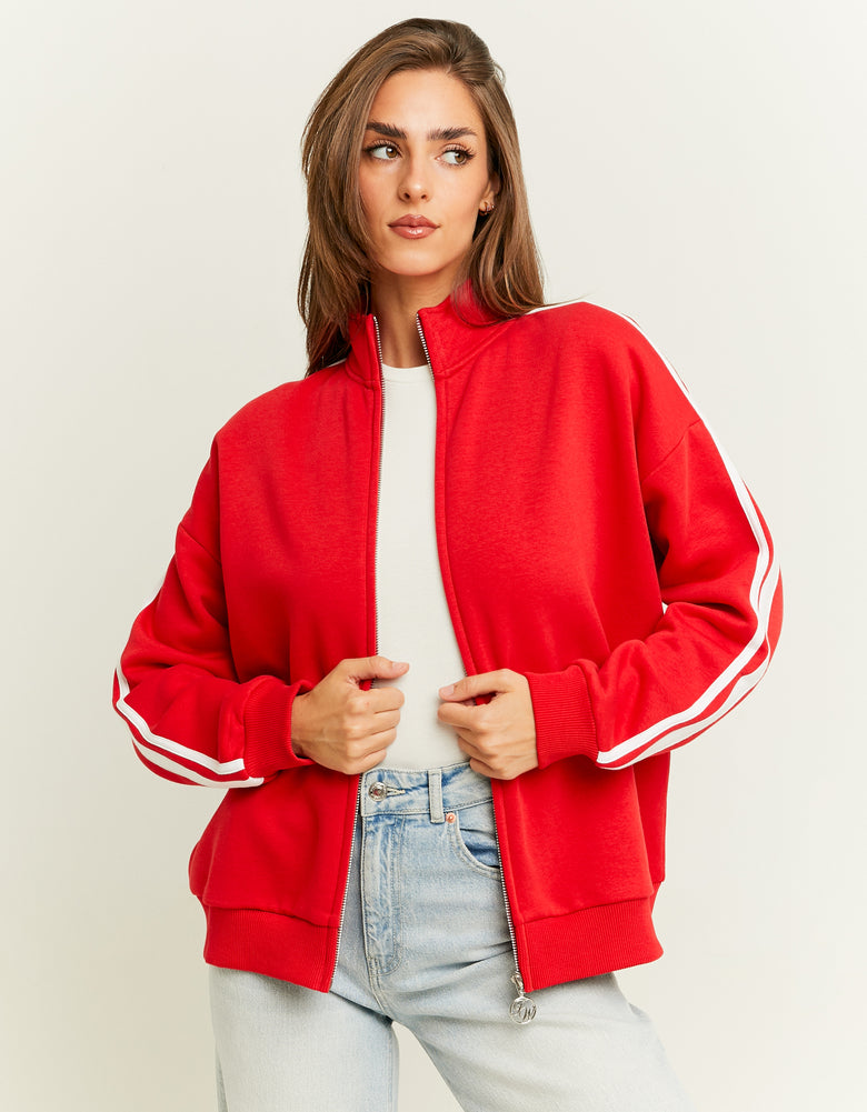 Zip Up Sweatshirt | Red