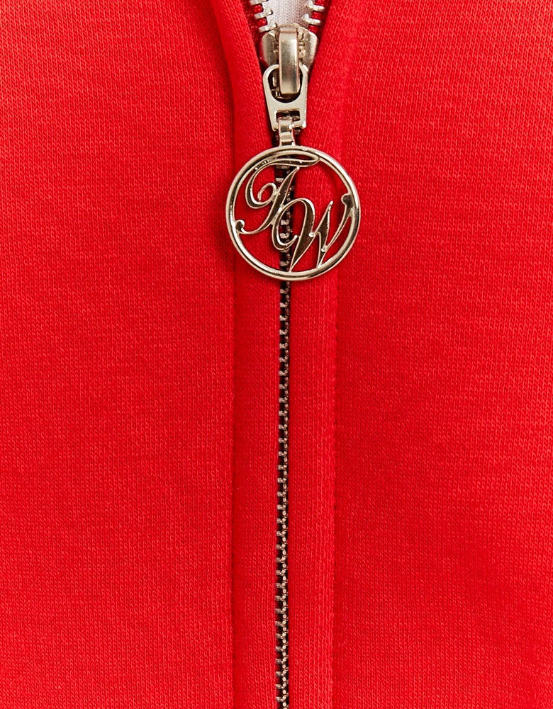 Zip Up Sweatshirt | Red