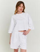 Cropped Sweatshirt | White