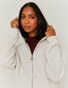 Zip Up Hoodie | Beige Chine