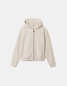 Zip Up Hoodie | Beige Chine