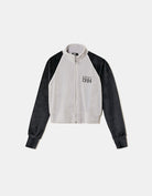 Velvet Zip?Up Sweatshirt | Blue