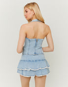 Denim Halter Top | Blue Wash