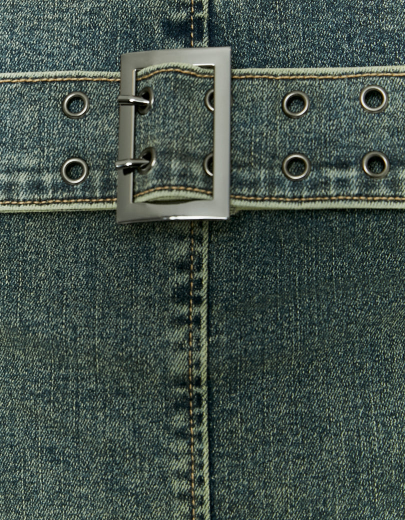 Strapless Denim Top | Vintage Wash