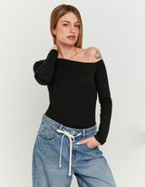 Basic T-shirt long sleeves | Black