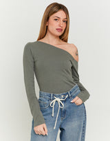 Basic T-shirt long sleeves | Kaki