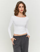 Basic T-shirt long sleeves | White