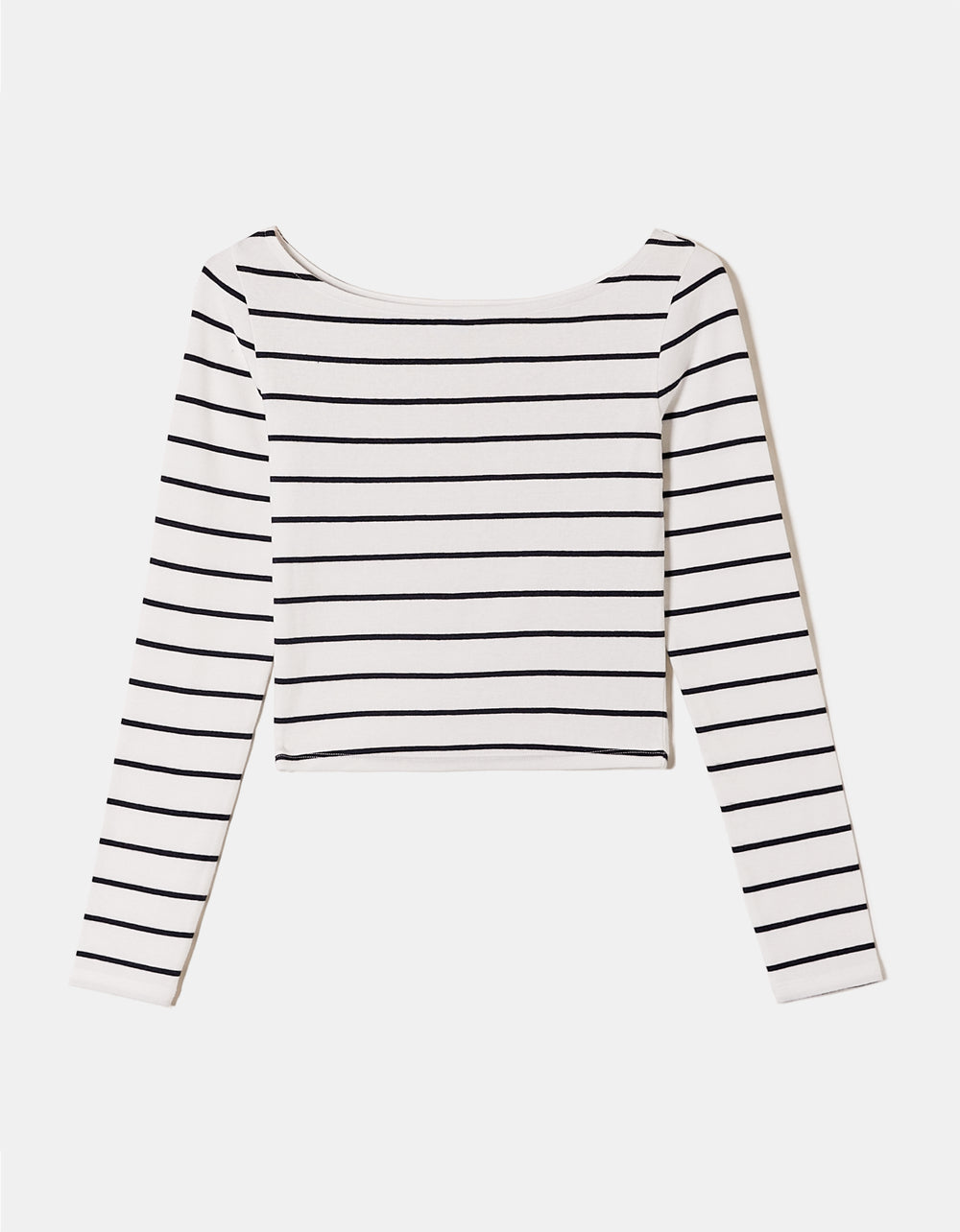 Basic T-shirt long sleeves | White-Navy