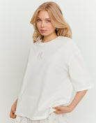 Oversized Printed T-Shirt | Off White