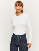 Wash Long Sleeves T-shirt | White