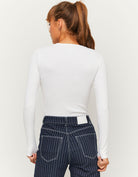 Wash Long Sleeves T-shirt | White