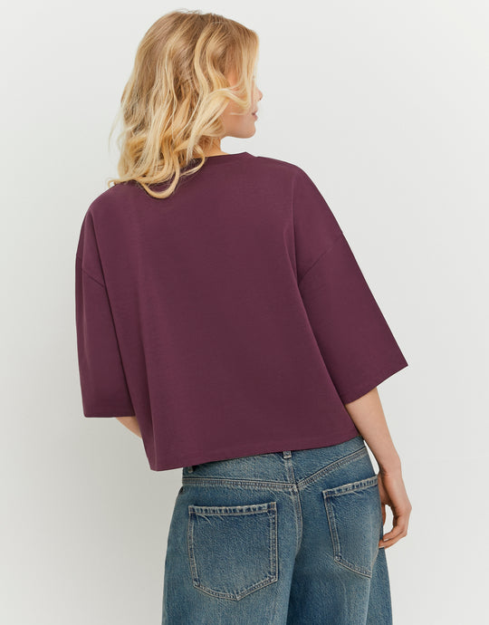 Oversized Basic Tshirt | Bordeau