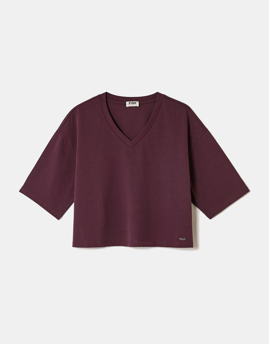 Oversized Basic Tshirt | Bordeau