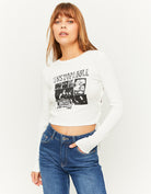 Cropped Top with Side Lace up | Off White